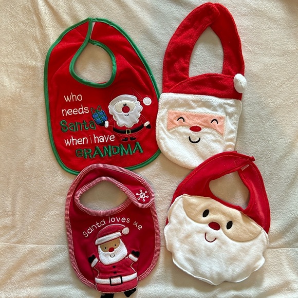Carter's Other - (4) Santa Baby Bibs Bundle
